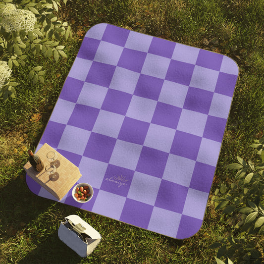 Purple Stylish Picnic Blanket for Outdoor Fun, Perfect for Beach Days, Picnics, Festivals, Camping, and Family Gatherings, Comfortable and Trendy